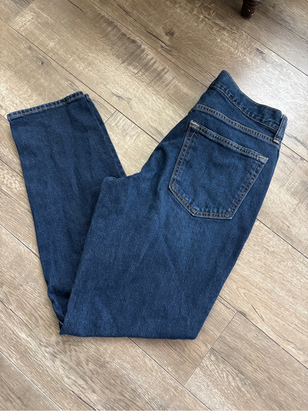 Old Navy Men's Straight Jeans in Dark Blue Denim